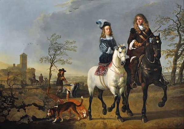 Aelbert Cuyp Lady and Gentleman on Horseback china oil painting image